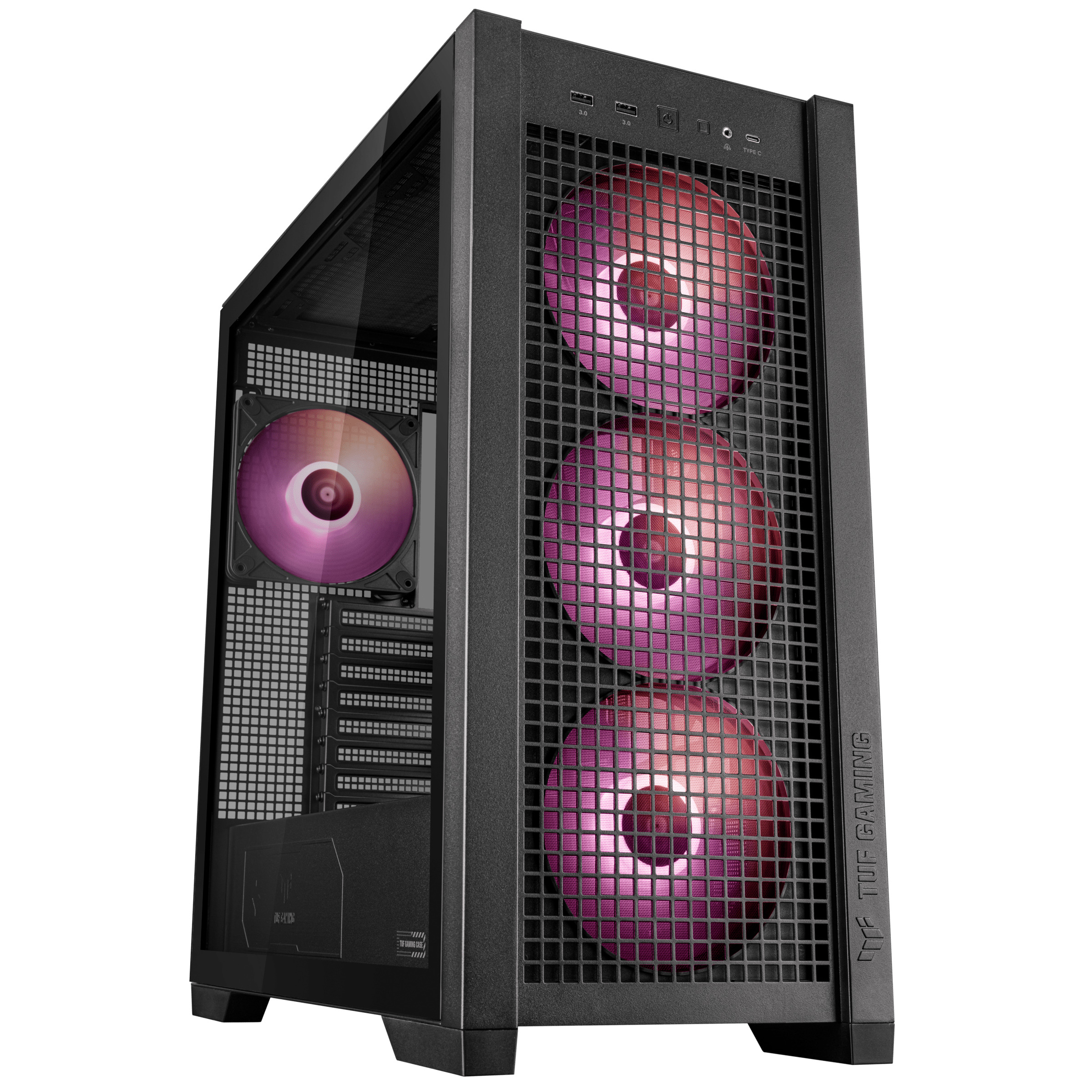 ASUS PC Case ATX Tempered Glass 4xARGB Fans TUF GAMING GT302 Black
