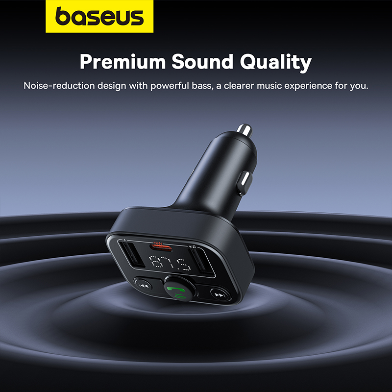 Baseus S09 Lite Car FM Transmitter-Charger USB/BT/SD 18W