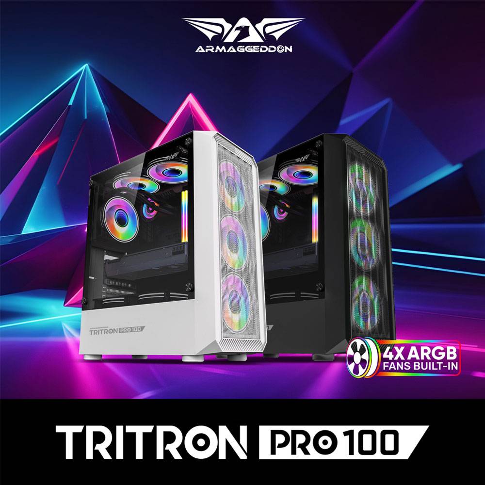 Armaggeddon Gaming Case ATX 4xARGB TRITRON PRO 100 White