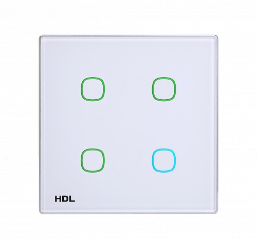 HDL iTouch Series 4 Buttons Touch Panel, White M/TBP4.1-A2-48