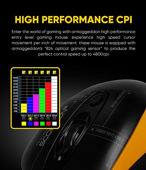 Armaggeddon Scorpion 3 Pro-Gaming Mouse with Free Mousemat