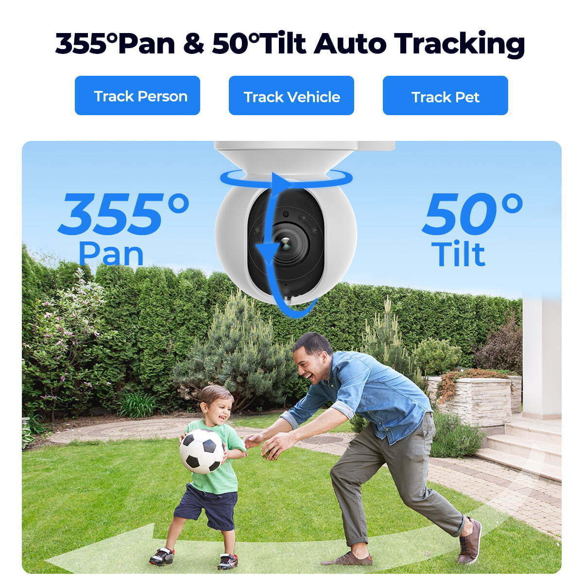 Reolink WIFI Outdoor PTZ Camera 4K 3x Optical Zoom E1 Outdoor Pro