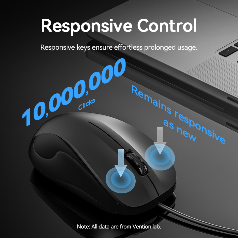 Vention Keyboard and Mouse Combo Wired Silent Slim Full Size KTYBG-EN