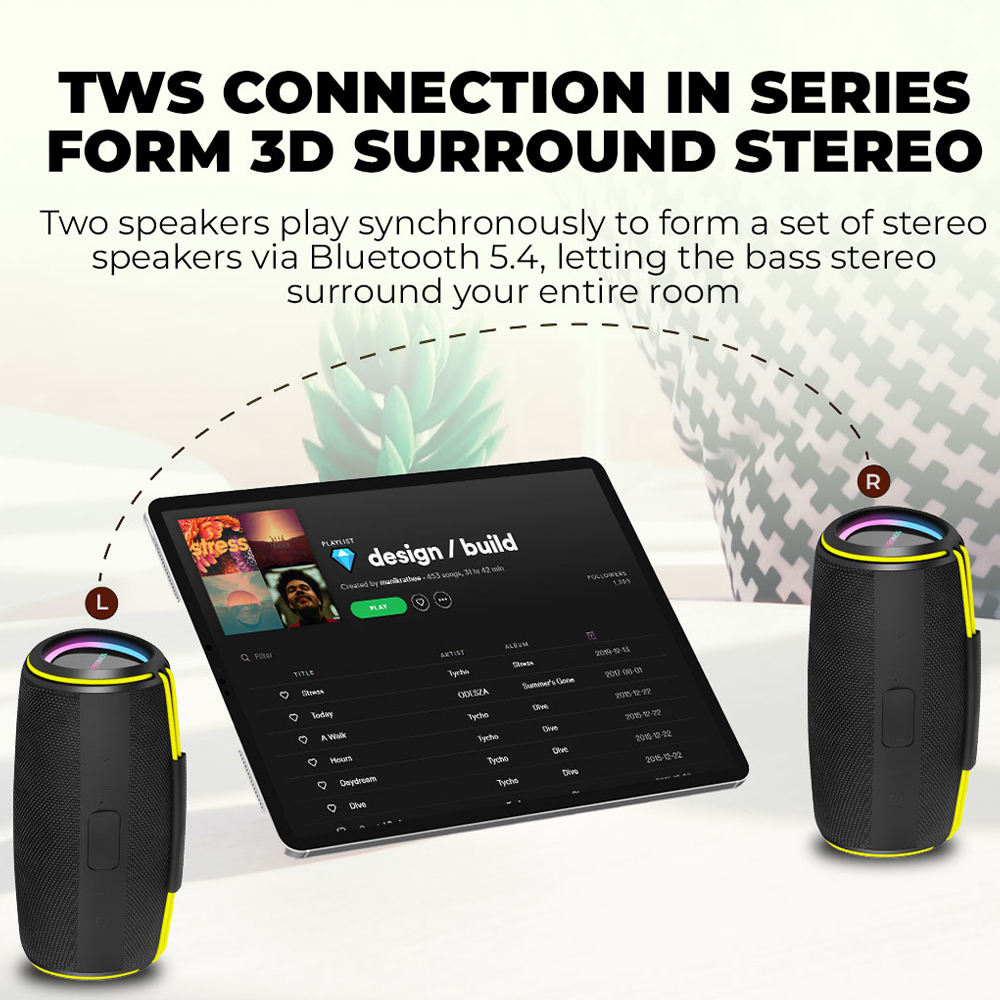 SonicGear Portable Speaker TWS BT/USB/FM/RGB IPX5 30W SONICGO! BOOM 6