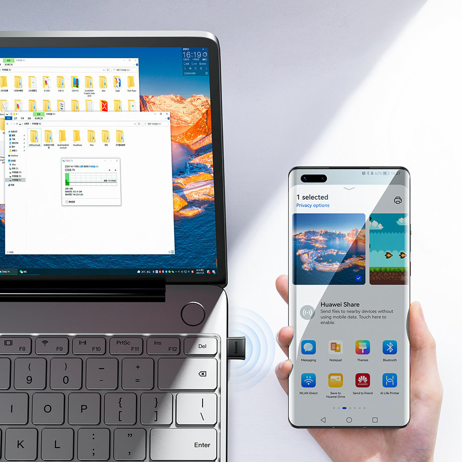 Baseus Wireless Bluetooth Adapter BA04 Black 5.0