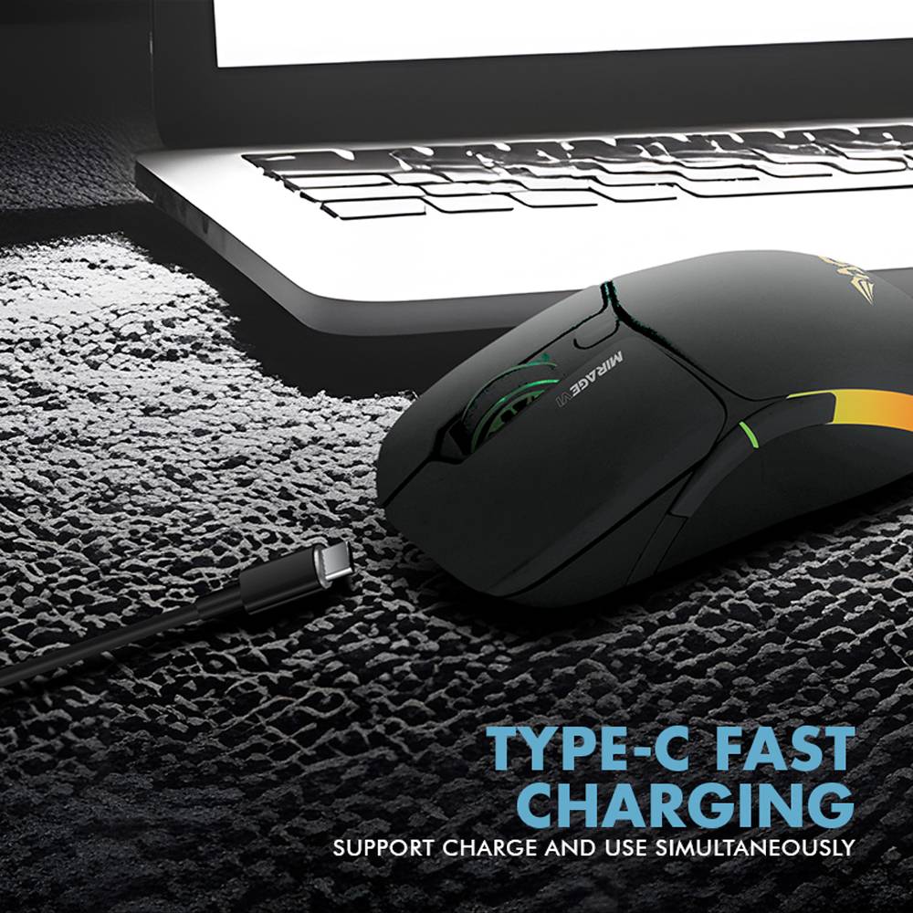 Armaggeddon Gaming Mouse Wired+2.4G+BT Recharge 600mAh MIRAGE-VI Black