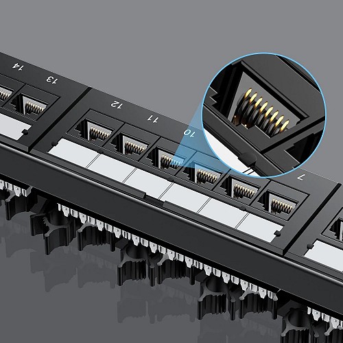 Unitek Network 24-Port CAT6 UTP Patch Panel T003A