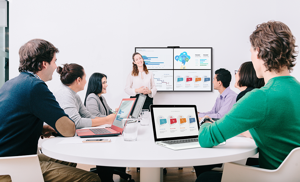 Yealink Wireless Presentation System 4K PoE Wi-Fi Miracast/AirPlay/WPP20 up to 4 Screens Casting RoomCast