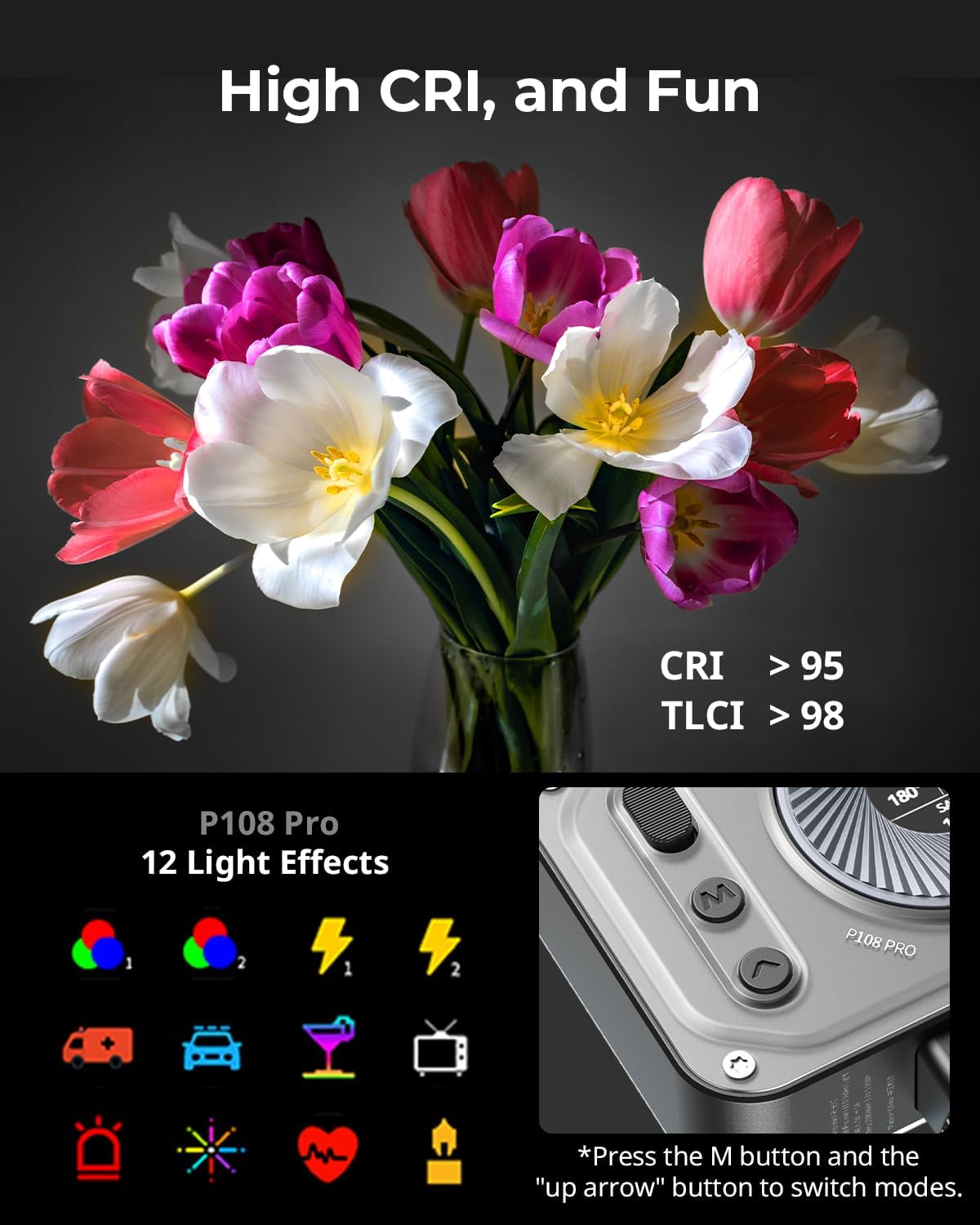 SMALLRIG Vibe P108 Pro RGB Video Light