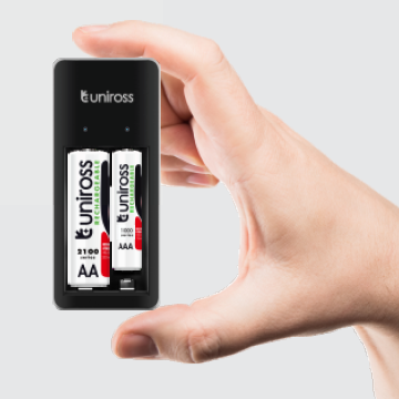 Uniross UCU001 USB Compact Mini Charger with 2x AA 1000 Batteries