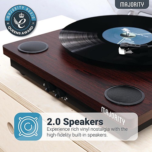 Majority Turntable MOTO Audio Technica Cartridge Digital Record, Cut & BT