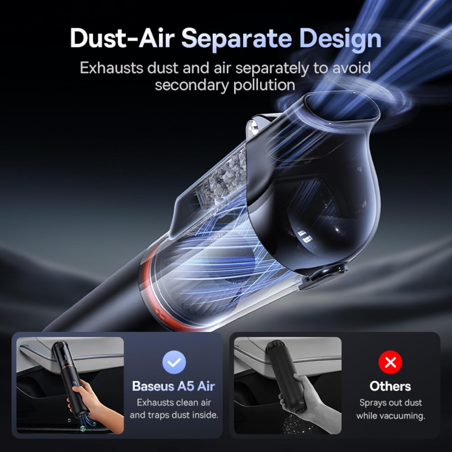 Baseus VA Vacuum Cleaner Car 16000pa , Wireless , A5