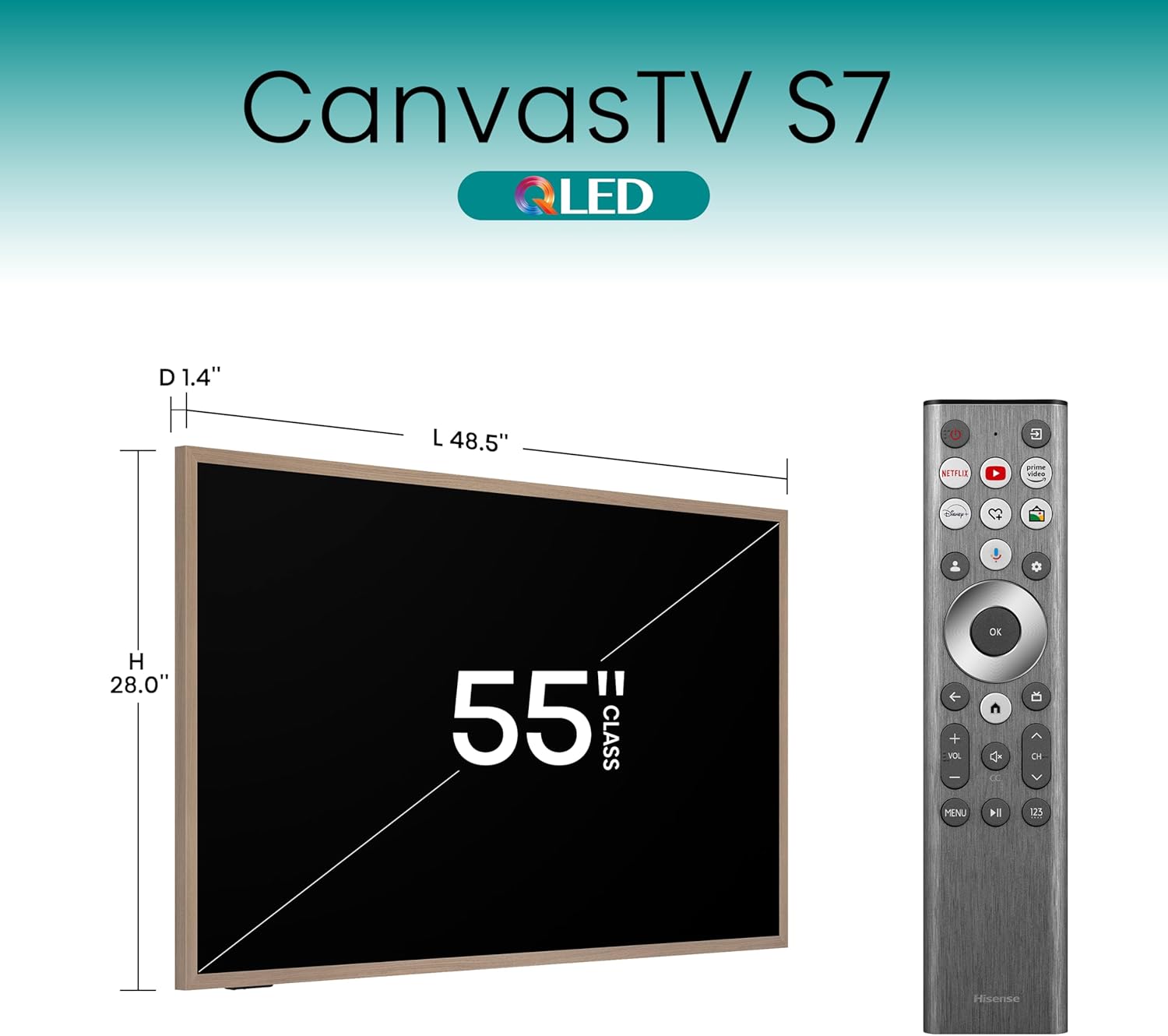 Hisense 55S7N 55'' 4K Smart QLED 120hz Canvas TV