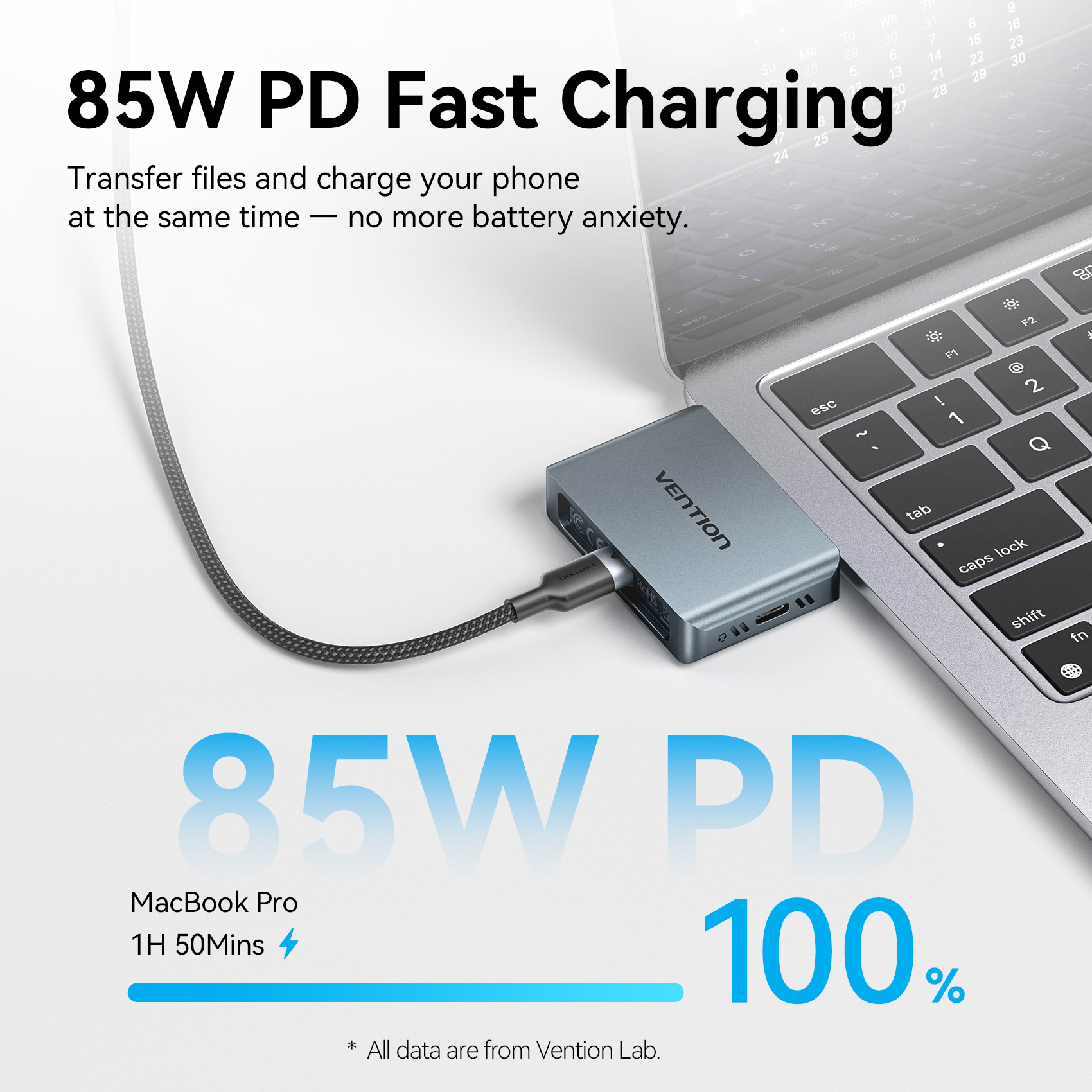 Vention MA Portable Plug & Play Cable-Free NVME Enclosure + 3500mAh PB TZ-KPXH0