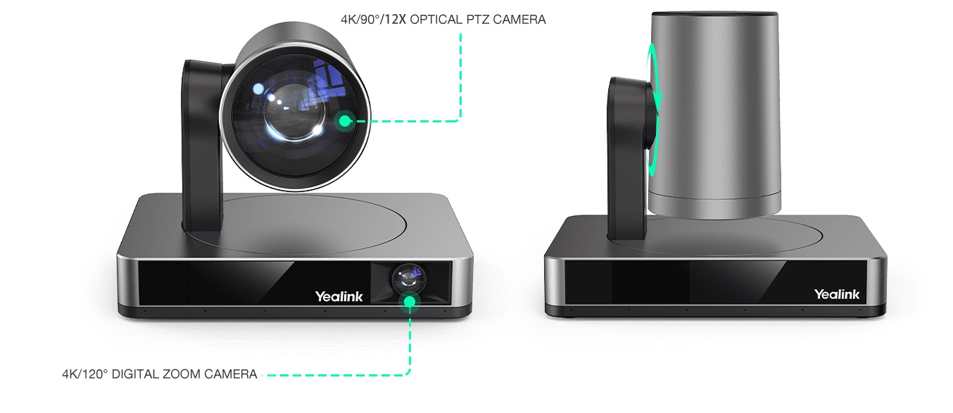 Yealink UVC86 4K Dual-Eye Tracking Camera for Medium and Large Rooms