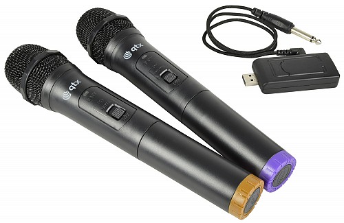 QTX U-MIC Dual Handheld UHF Mic System 171.800UK