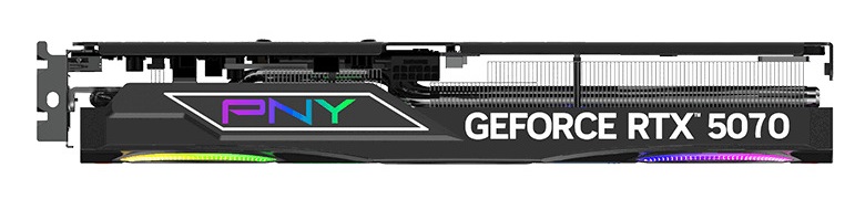 PNY GPU Graphics Video Card GeForce RTX 5070 ARGB 12GB GDDR7 Triple Fan Overclocked 3x DisplayPort, HDMI & DLSS 4 VCG507012TFXPB1-O
