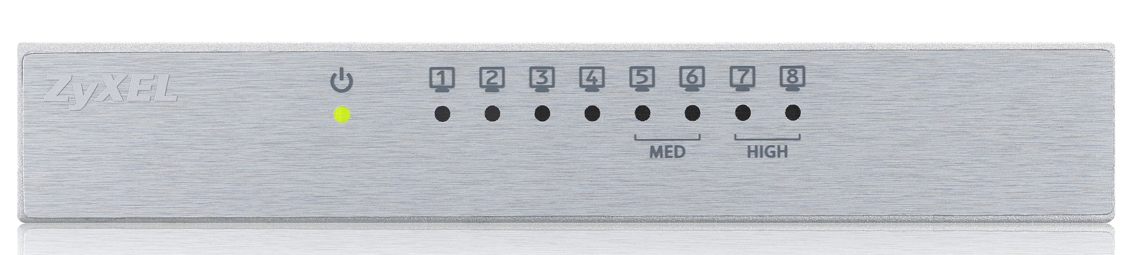 Zyxel 8-Port Gigabit Ethernet Switch with QoS Metal UK Plug GS-108BV3