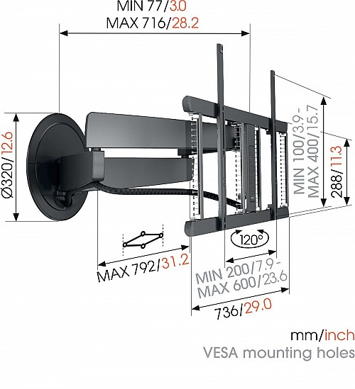 Vogels SIGNATURE TVM7675 Motorized TV Wall Mount APP Control