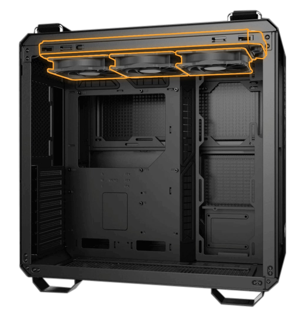 ASUS Gaming Case Full ATX TG 4xARGB Fans GT502 PLUS Black
