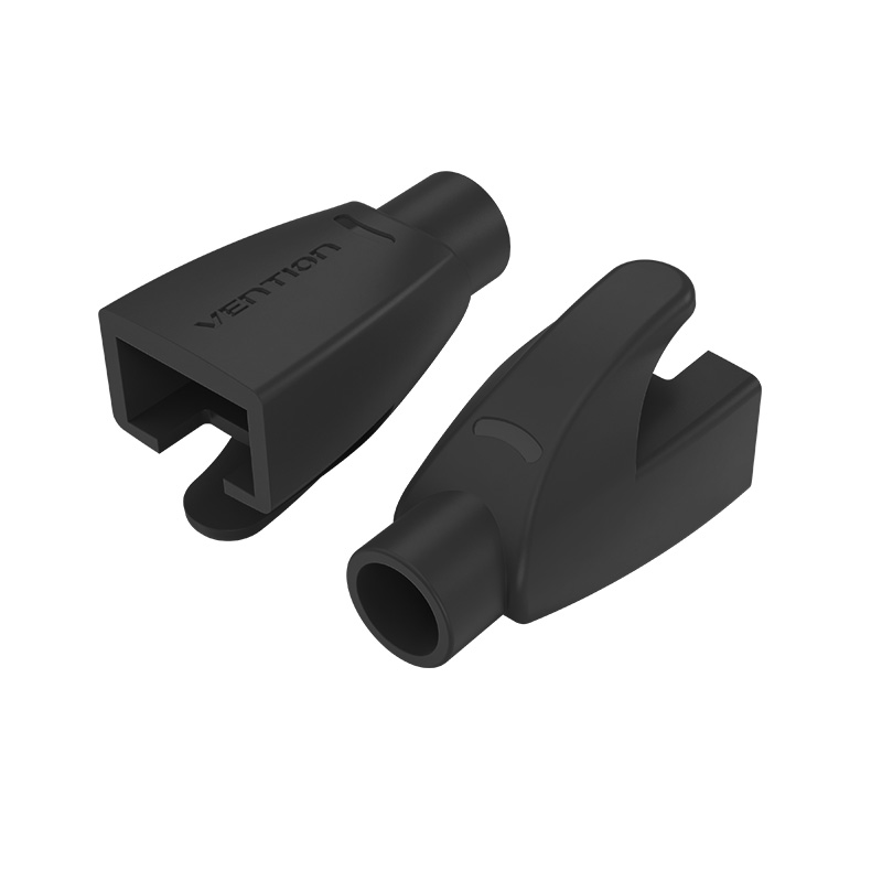 Vention NETWORK Connector Strain Relief Boots RJ45 Black 50-pack