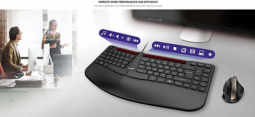 Genius Keyboard Wired Ergonomic + Palm Rest KB-700 English