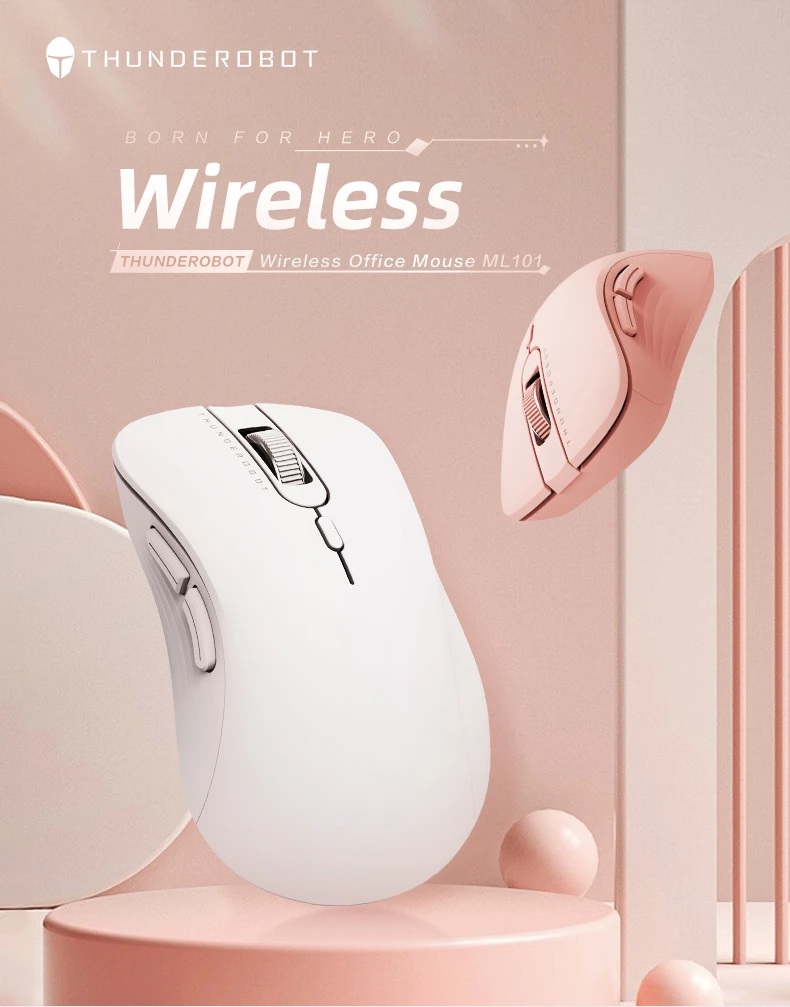 Thunderobot Wireless Mouse ML101  White