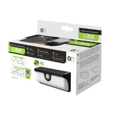 GBC ON LED LINKLIGHT Solar Outdoor LED Wall Light with Zone A & B Function