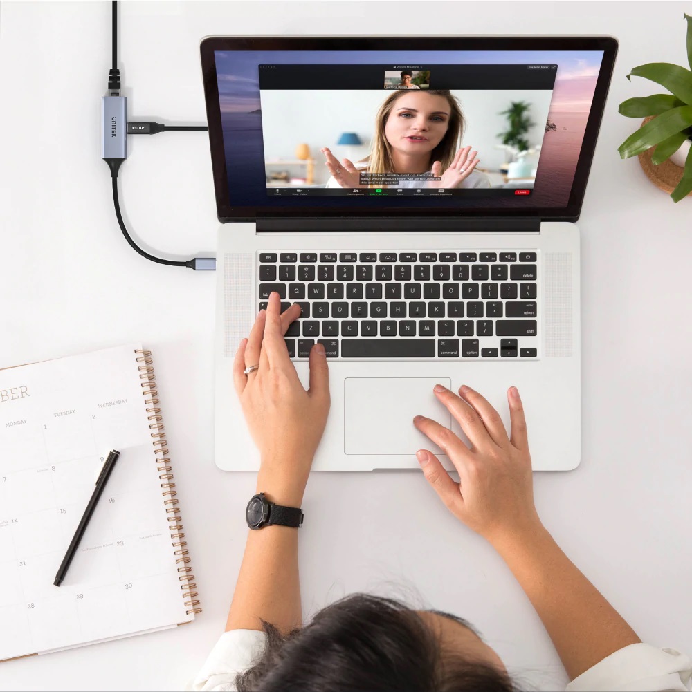 Unitek Converter USB-C to LAN Gigabit Ethernet PD100W U1323A