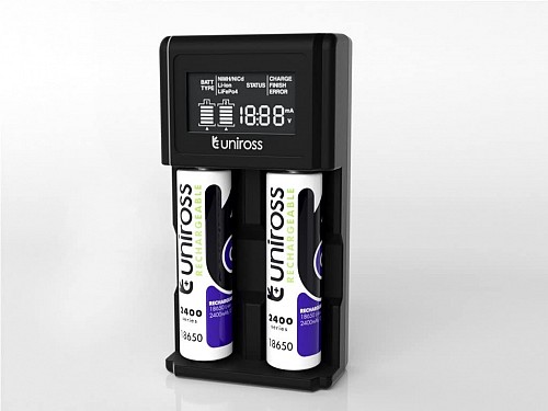 Uniross UCX004 Smart Charger Compact with LCD Screen