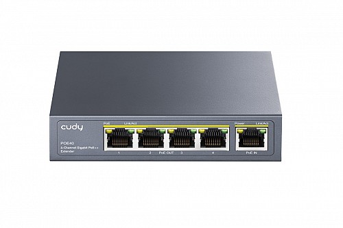 Cudy FS1006P 4-Port FE PoE Switch + 2 FE Uplink 60W with UK Plug