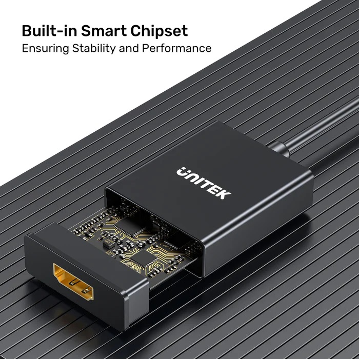 Unitek Converter VGA to HDMI Adapter w/Audio & Power Port