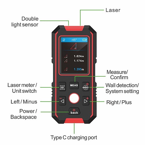 Noyafa NF-518S Multifunctional Wall Detector & Laser Meter