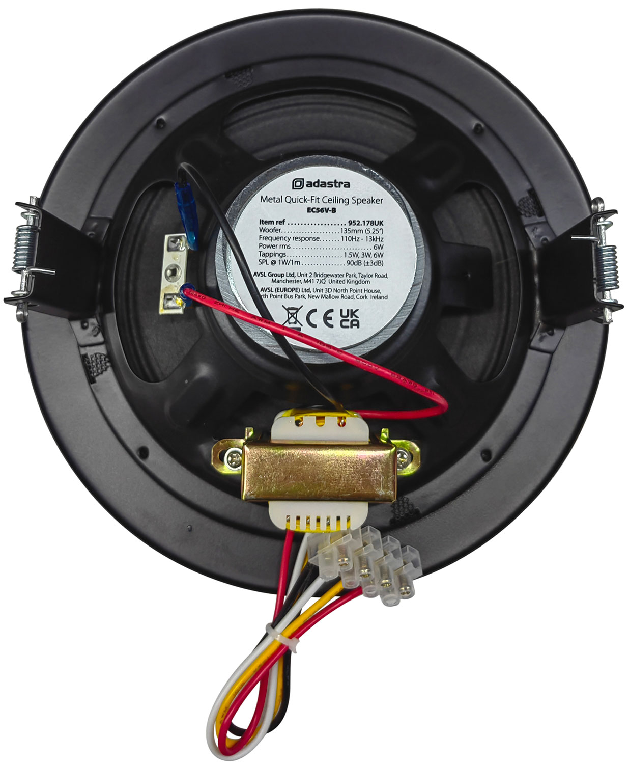 Adastra EC56V-B Ceiling Speaker 5'' 6W Black 952.178UK