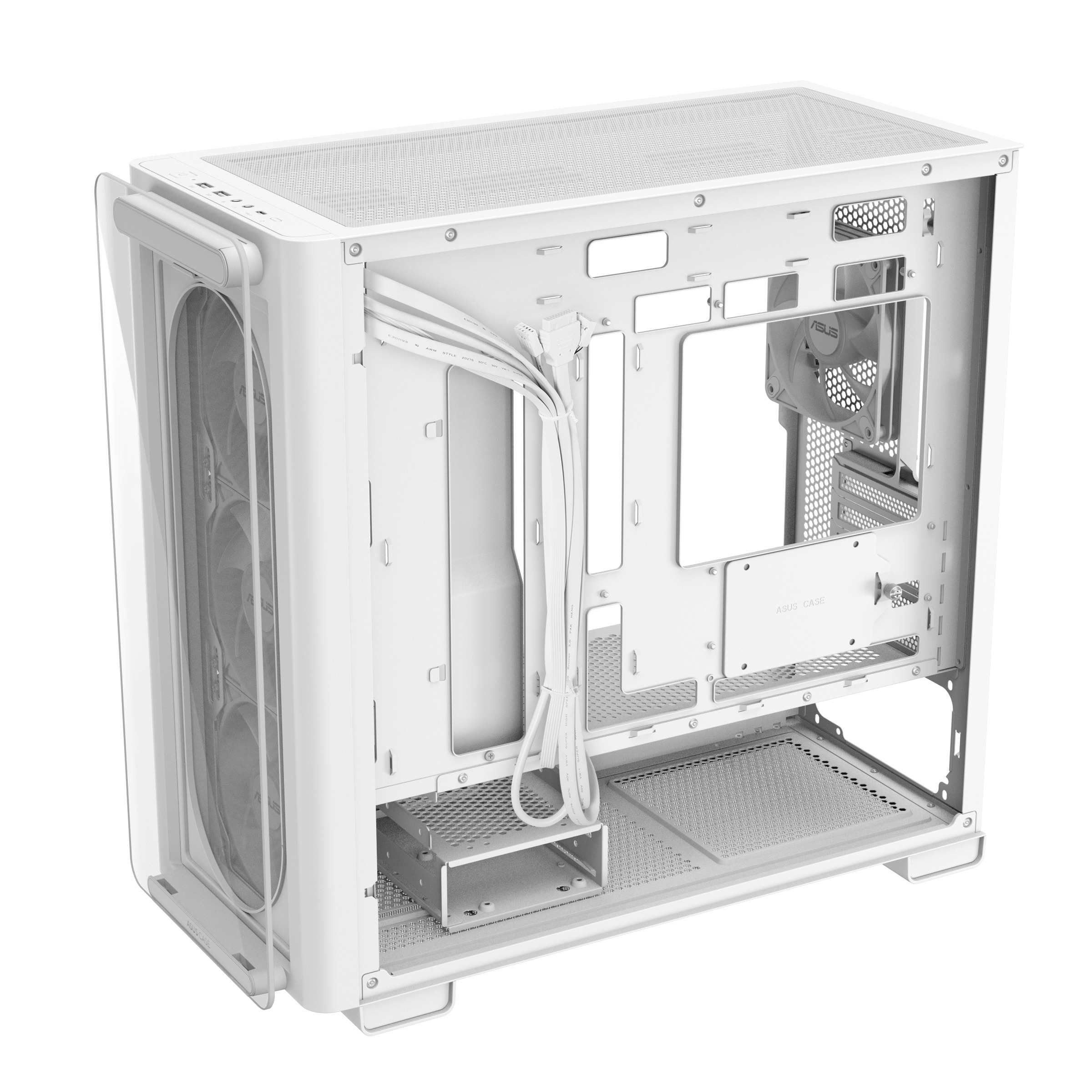 ASUS PC Case mATX Tempered Glass 4xARGB Fans A23 PLUS White