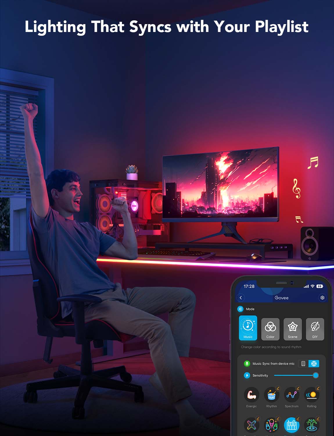 Govee Gaming Neon Table Light 3m H61C3