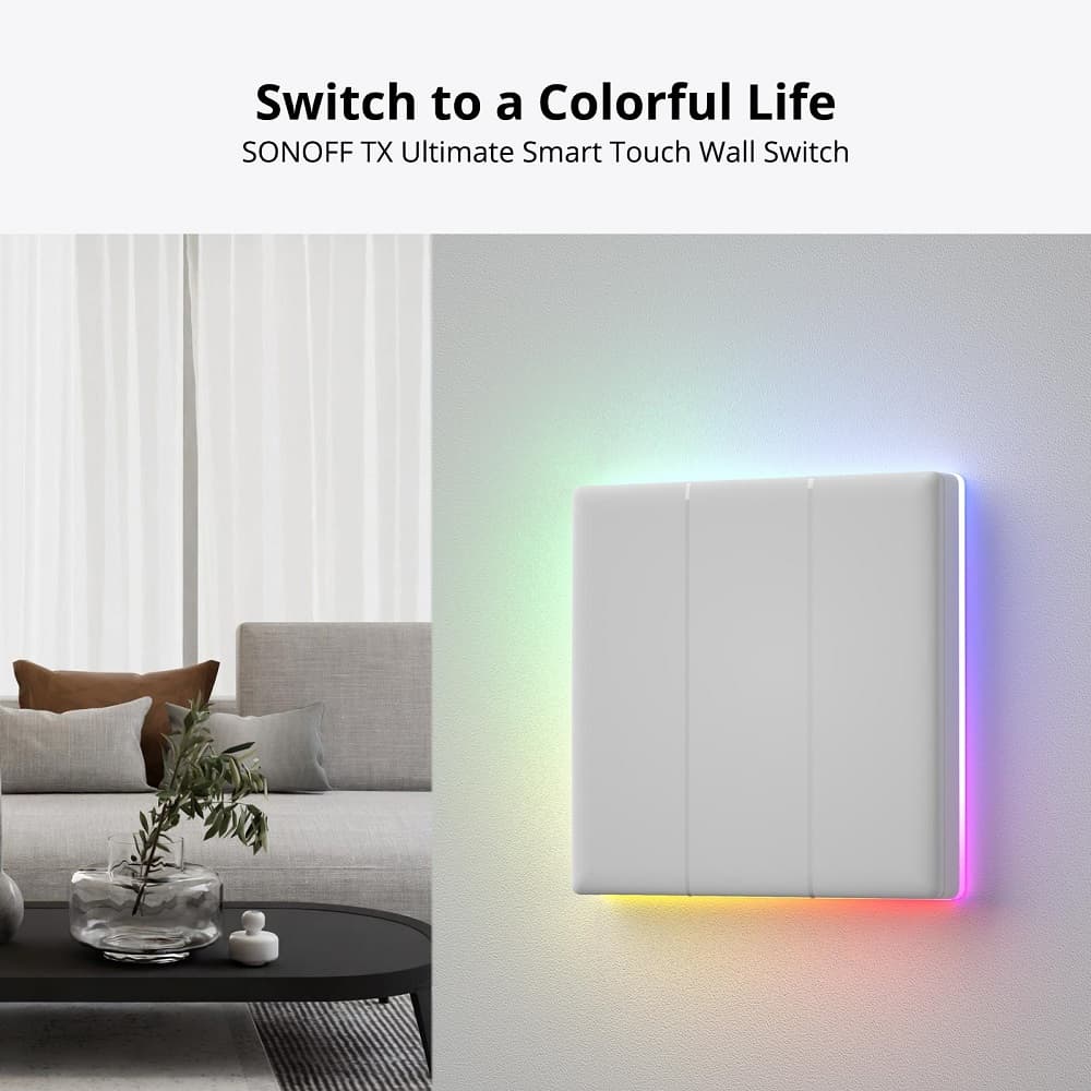 Sonoff T54C-WiFi Smart Wall Touch Switch 4-Button White