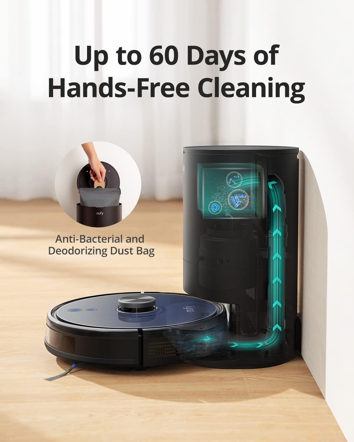 Anker Eufy RoboVac 6 Pack Replacement Antibacterial Dust Bags For LR30 Hybrid+