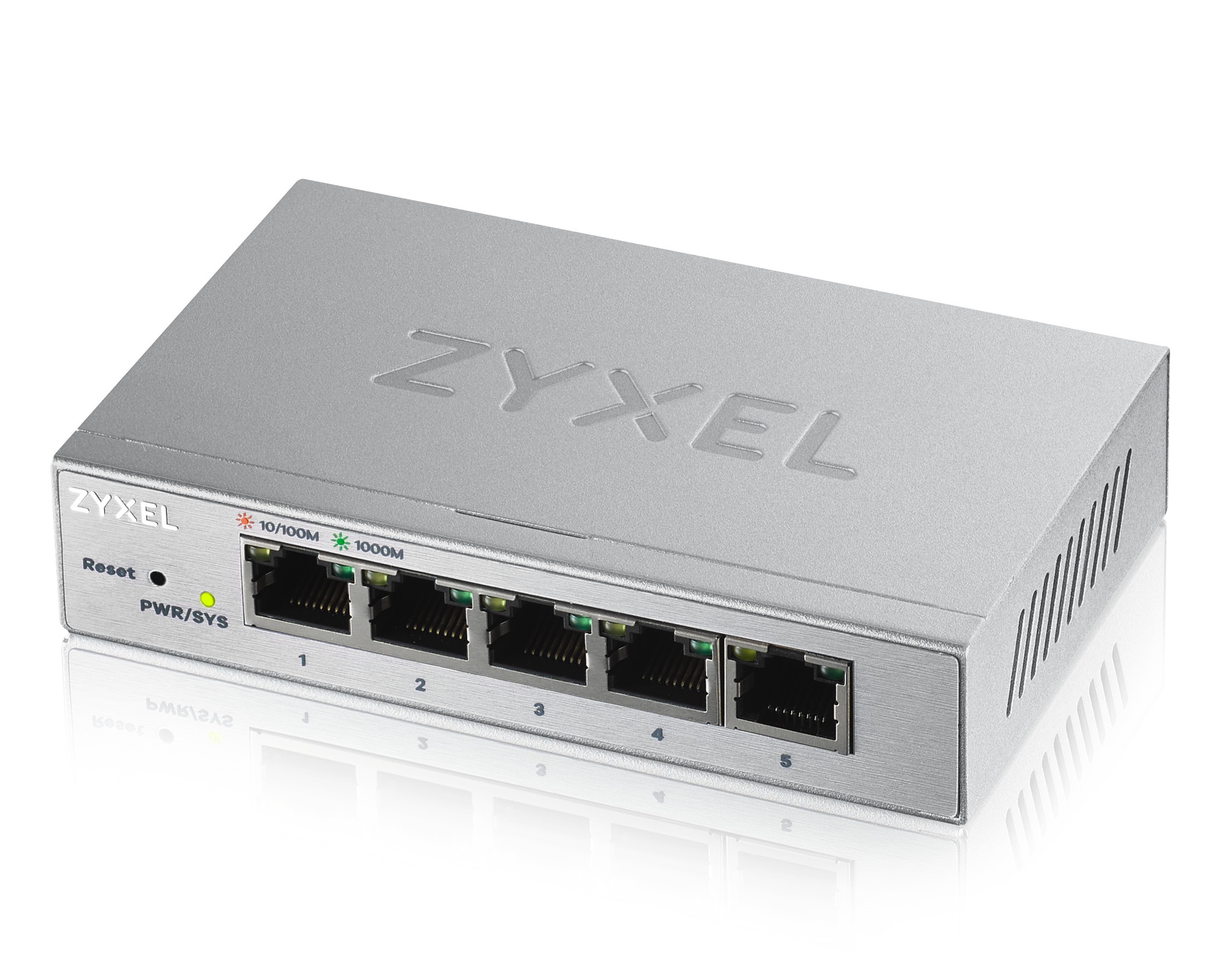 Zyxel Switch Gigabit Ethernet Managed 5-Port Metal GS1200-5 UK Plug