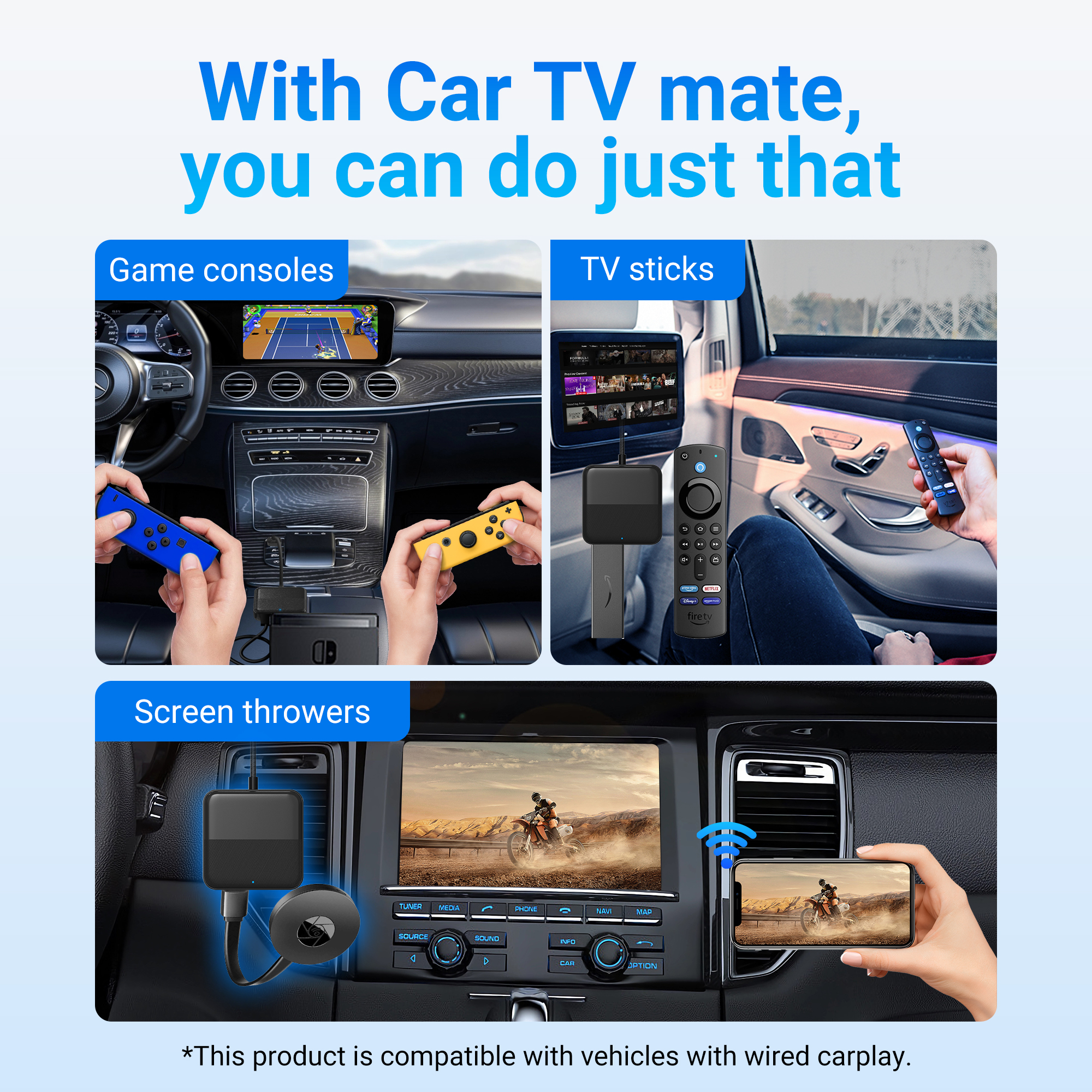 MINIX CAR Wired to Wireless CarPlay/Android Auto/HDMI-IN USB Media Hub CA361 Plus