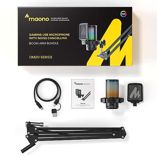 Maono Microphone Boom Arm Condenser USB DGM20S