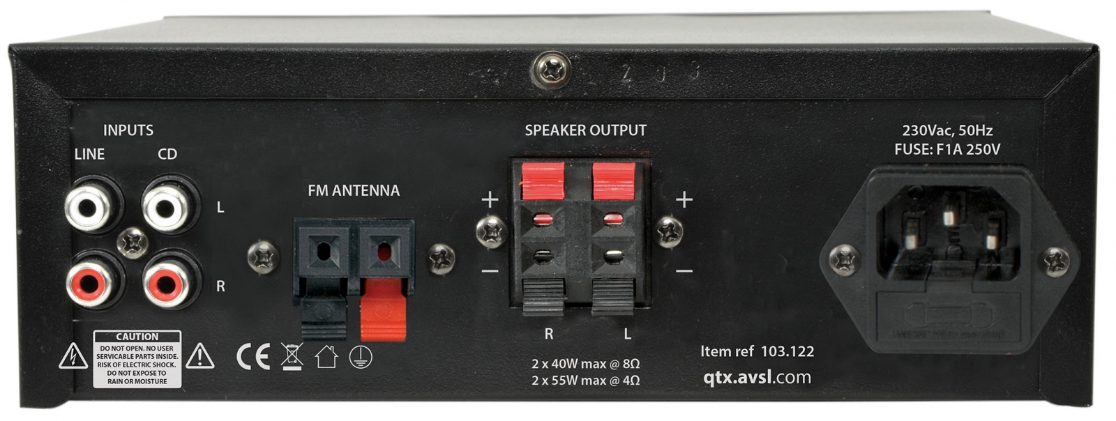 QTX KAD-2BT Amplifier USB/FM/BT 70W 103.122UK