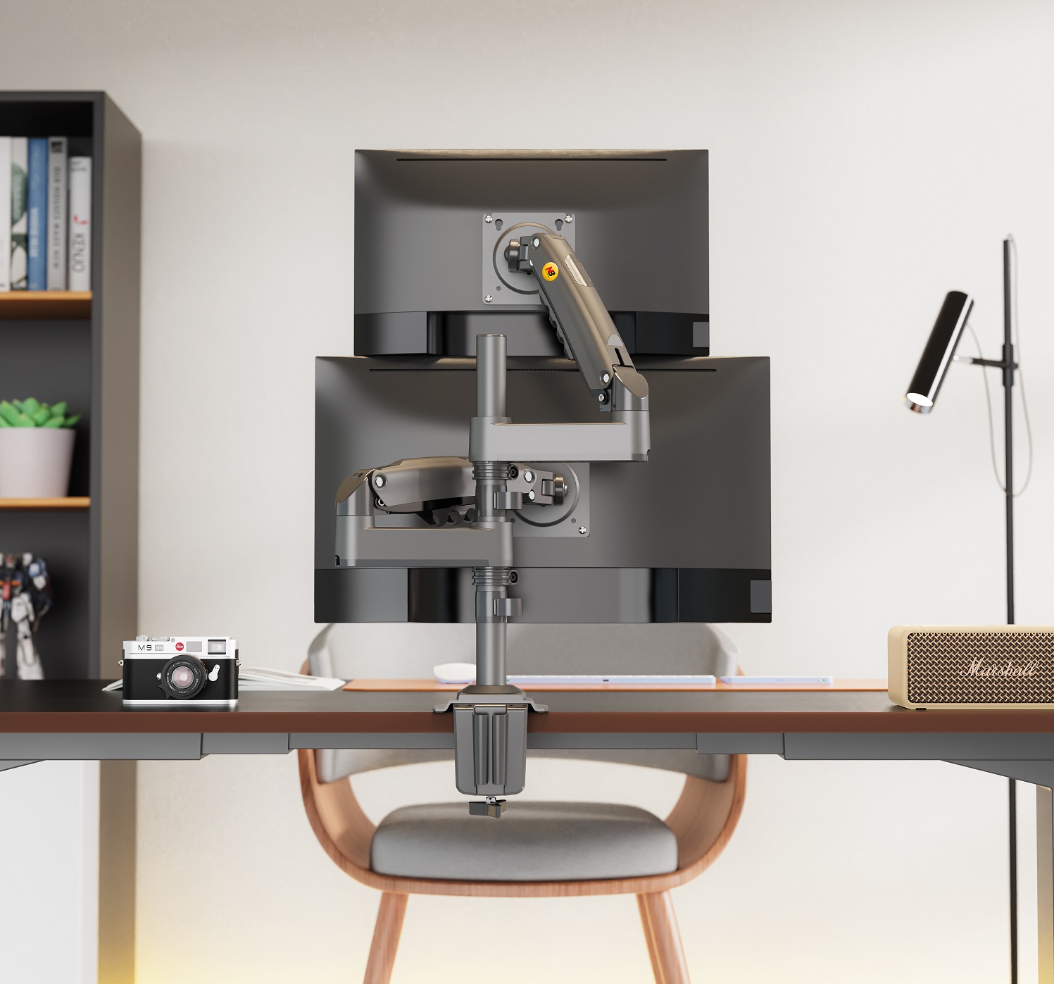 NBMounts H180 Twin Arm Gas Desktop Monitor Mount (upgraded version)