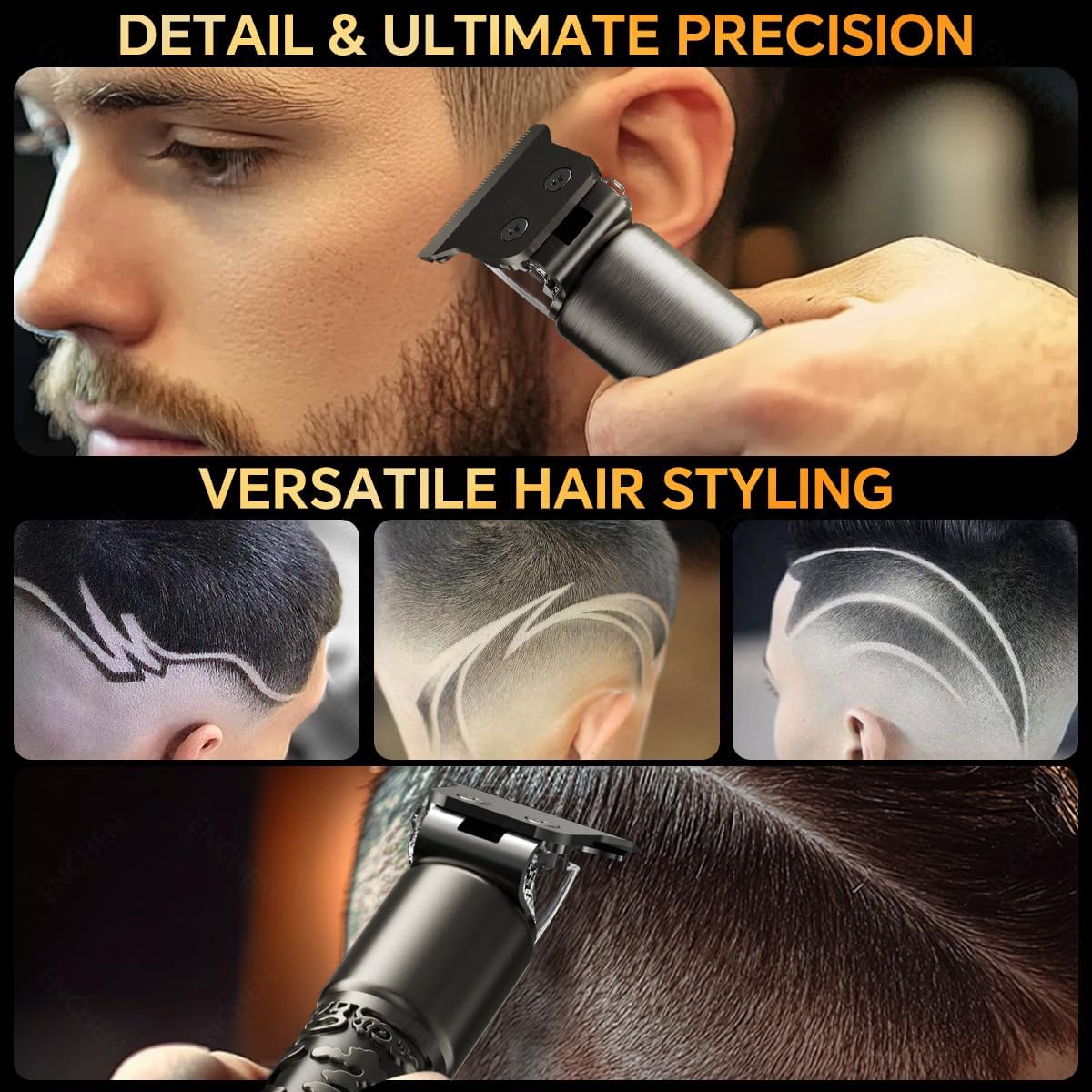 Enchen Hair Clipper Goldenstone 1 USB-C 1200mAh Black
