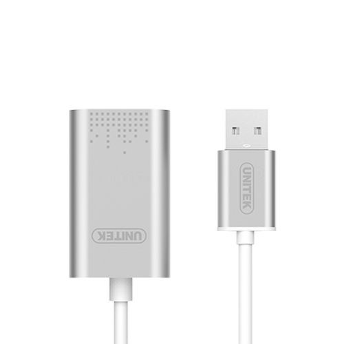 Unitek Y-247A USB Soundcard from USB to Stereo Audio Headset/Speaker and Microphone