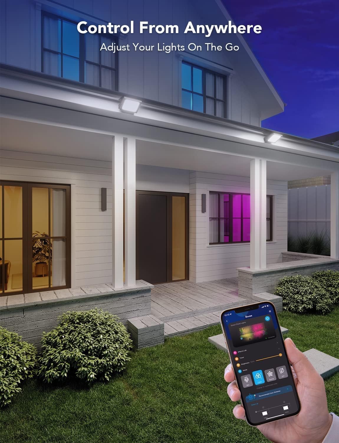 Govee Outdoor LED RGBICWW Smart Flood Lights (4pack) H7060