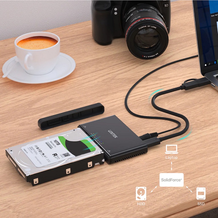 Unitek SolidForce+ USB3.2 M2 NVMe Enclosure w/ SATA III Adapter S1222A