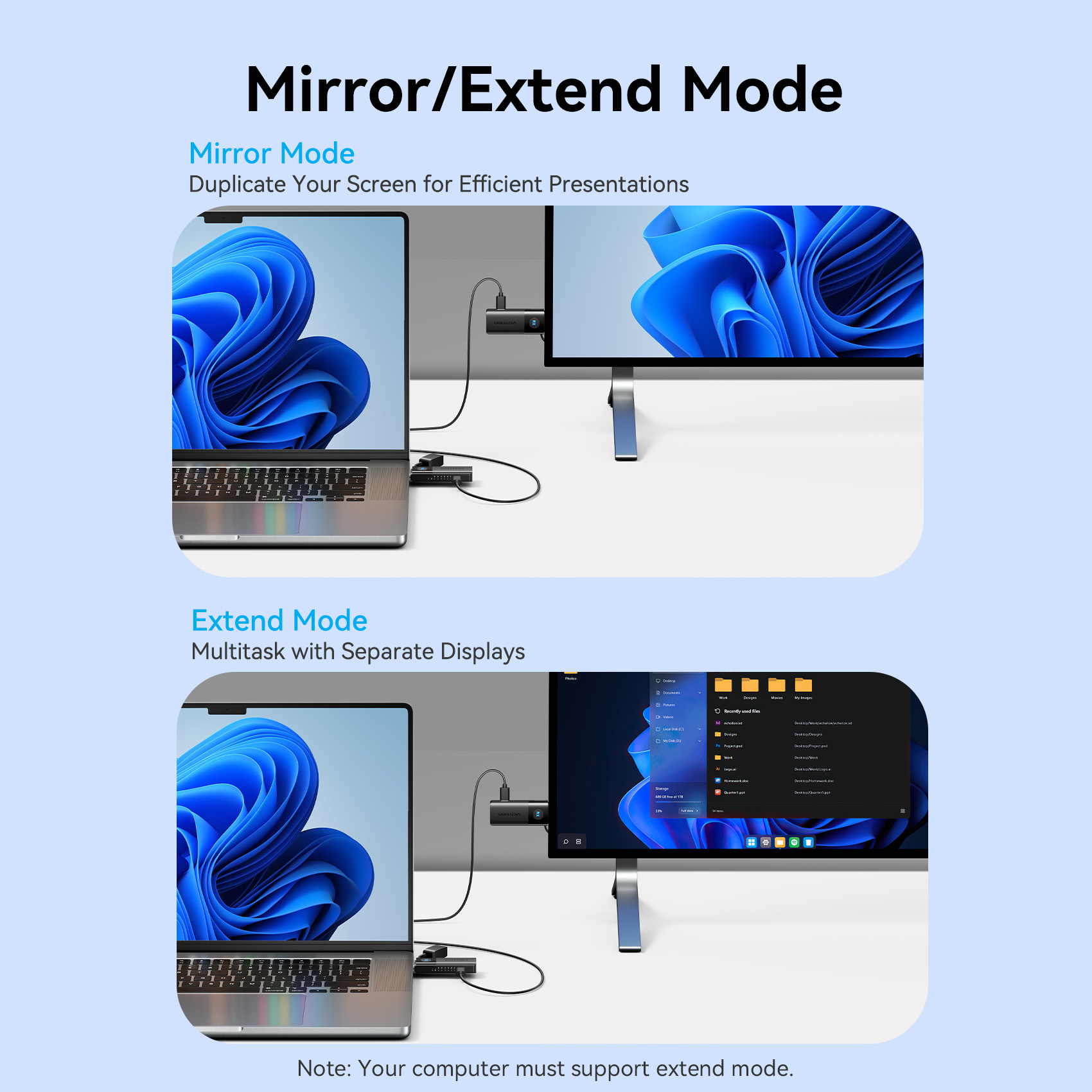 Vention HDMI Wireless Transmitter and Receiver Black ADKB0