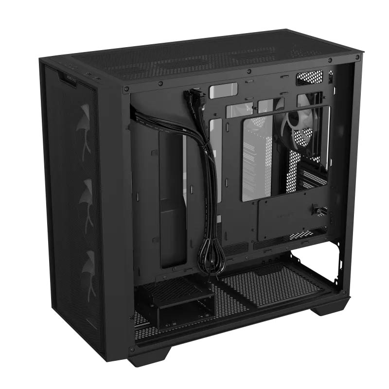 ASUS PC Case Gaming mATX Mesh Front Panel Tempered Glass Side Window 4x Pre-Installed ARGB Fans A21 PLUS Black
