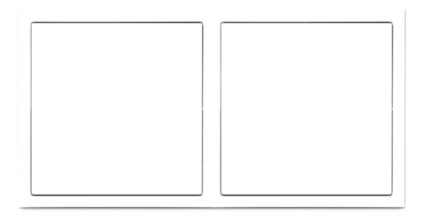 HDL Panel Frame Tile Series 2 Gangs  Ivory White MP2H-EC/TILE.48